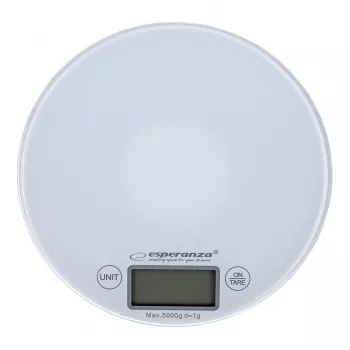 Electronic kitchen scale ESPERANZA EKS003W, 5 kg capacity, 1 g accuracy, tempered glass, touch control
