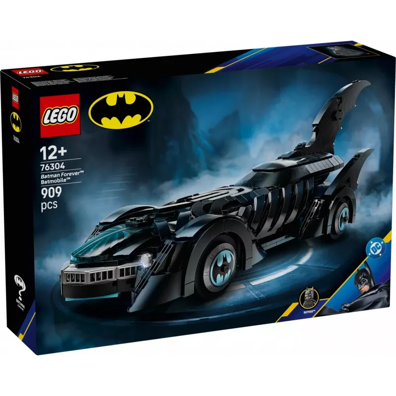 LEGO construction set DC Super Heroes Batman Forever Batmobile 76304 — 909 pieces, 1 minifigure, recommended age 12+