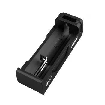 Battery charger XTAR SC1 single‑slot USB‑C for Li‑ion 18650 cells, 1‑bay, black