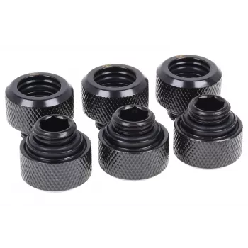 Fitting kit Alphacool 17377 — brass, black, height 16 mm, diameter 21 mm for liquid cooling