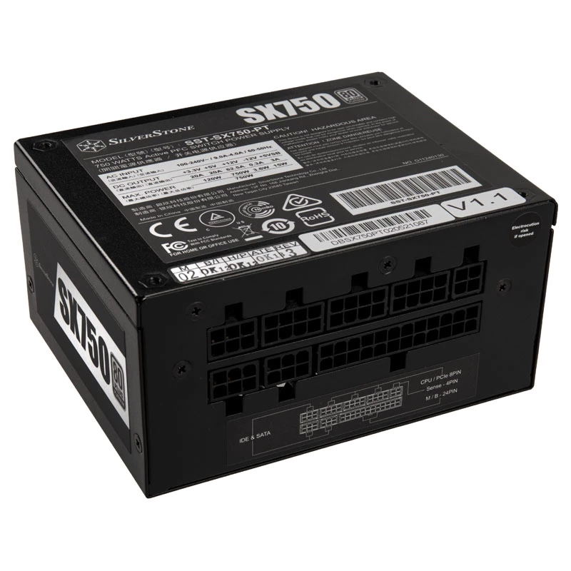 Power supply SILVERSTONE SX750 Platinum 750W 80 Plus Platinum, SFX-L form factor