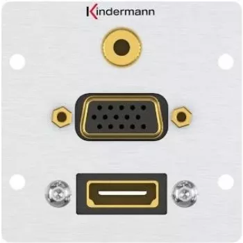 Socket-outlet HDMI + VGA + 3.5mm Kindermann 7444000586