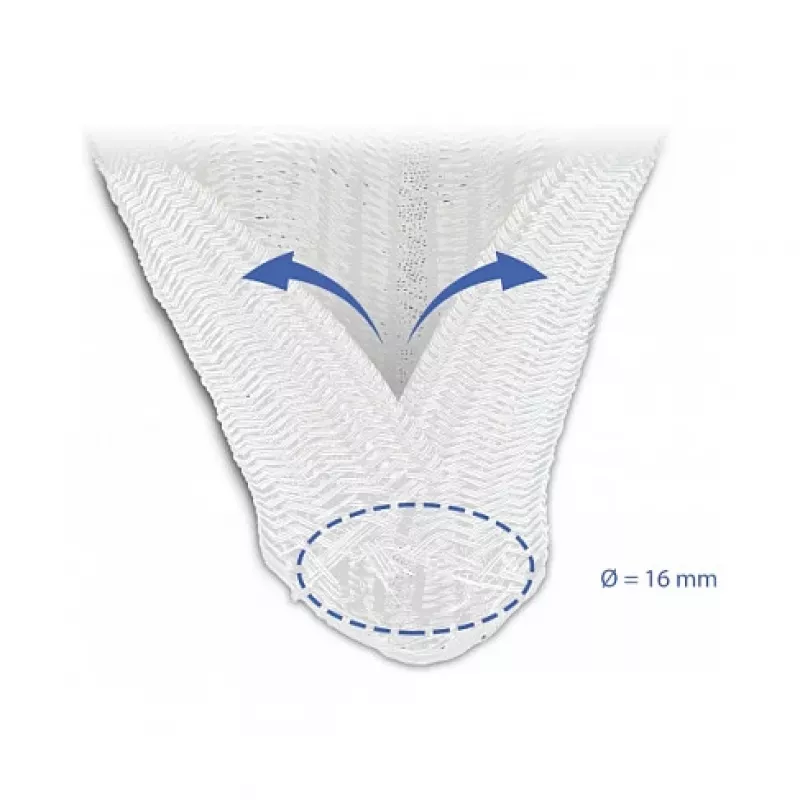 Braided Sleeve DeLOCK 20814 10 m x 16 mm white