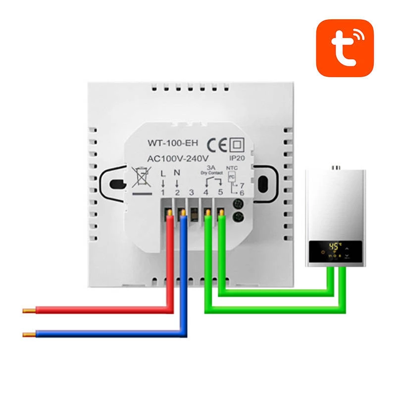 Smart thermostat Avatto ZWT100 Zigbee 3A Tuya — thermostat controller with Zigbee connectivity, 3A output