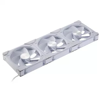 Phanteks D30-140 140mm White PWM Case Fan 3-pack — 140x30 mm, 250–1800 RPM, FDB
