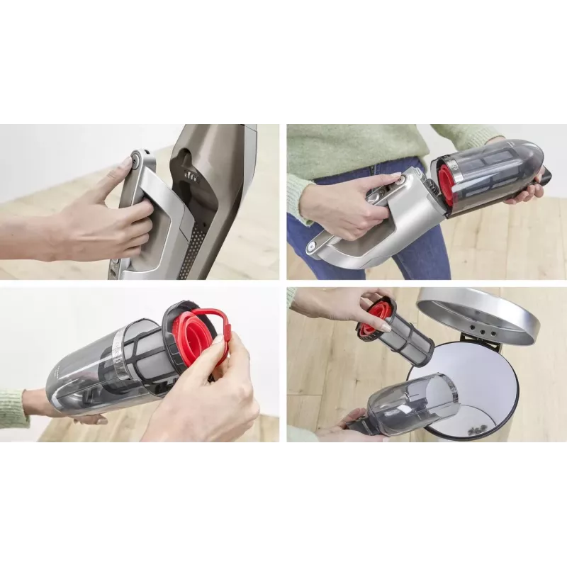 Bosch BBH3ALL23 stick vacuum/electric broom 2-in-1 stick vacuum Battery Dry Bagless 0.4 L Champagne, Metallic