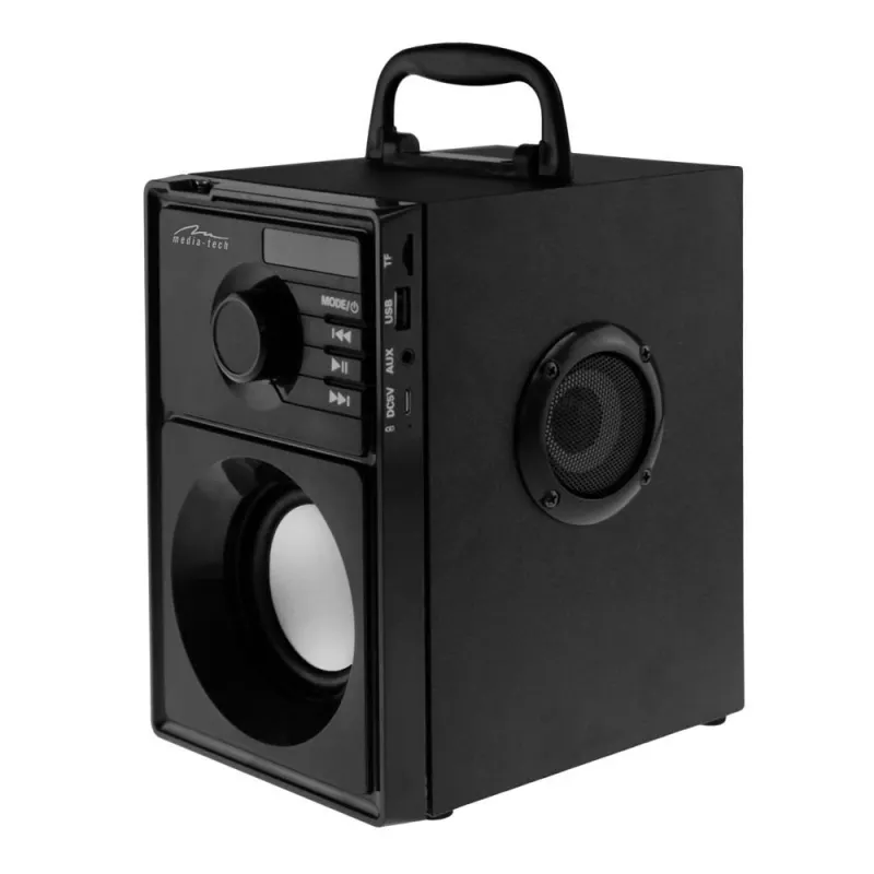 Wireless speaker MEDIA-TECH MT3179, 20W (RMS 15W), Bluetooth 5.1, FM, MicroSD, USB, AUX, Li-Ion, 6 h, wooden housing
