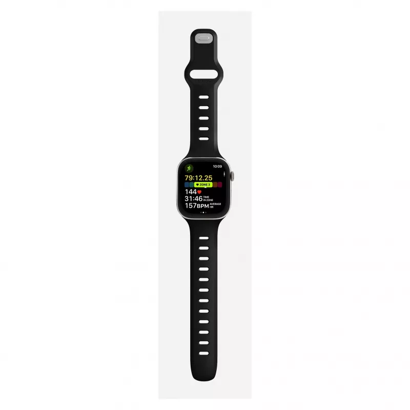 Watch band Nomad Tempo Band Black Rubber, 18 mm width, fits wrists 135–175 mm