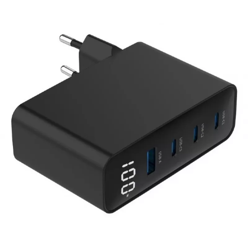 Gembird TA-UC-PDQC100LCD-01-BK mobile device charger Laptop, Smartphone Black AC Fast charging Indoor