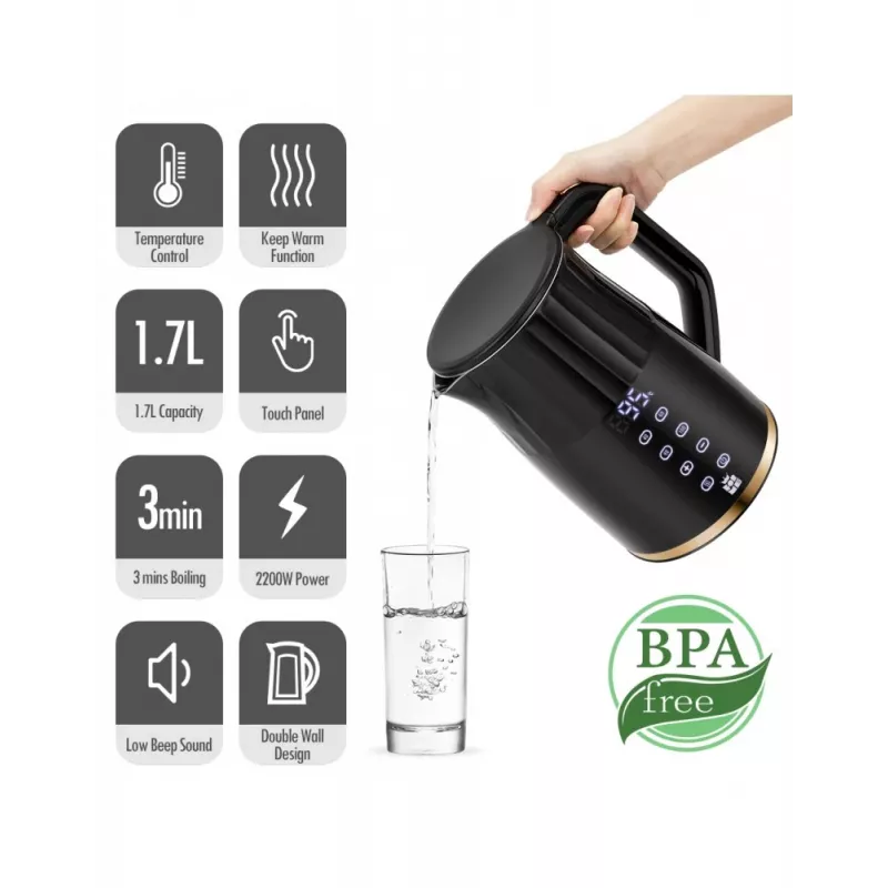 Electric kettle Forme FKG-3017 1.7L 2200W Black