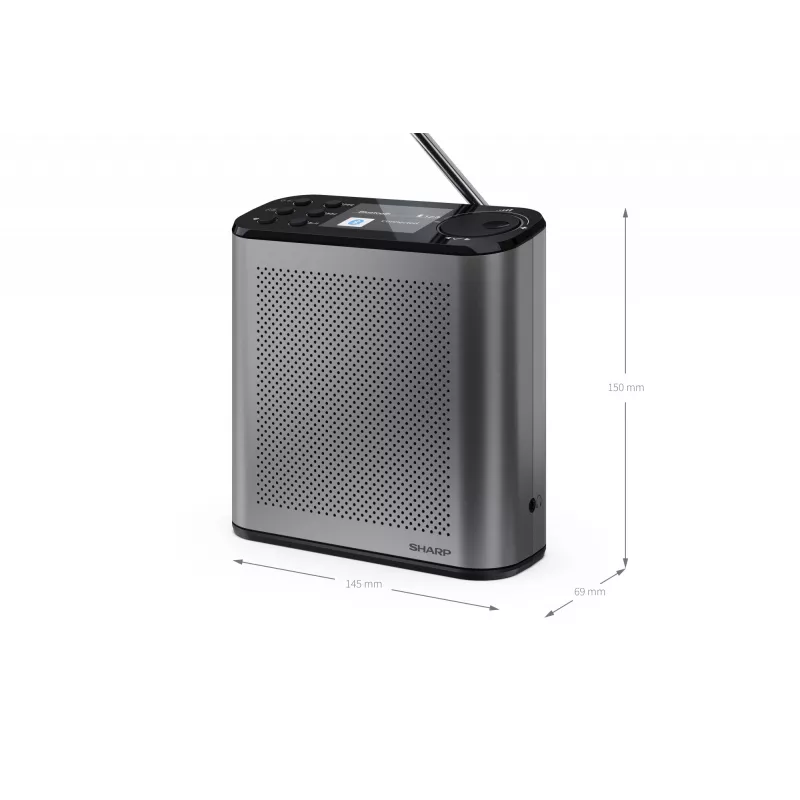Portable digital radio Sharp DR-P530 (OSAKA) with USB port, Bluetooth and FM reception