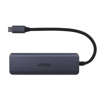 UNITEK uHUB Q4 USB Hub Type-C 5000 Mbit/s Grey