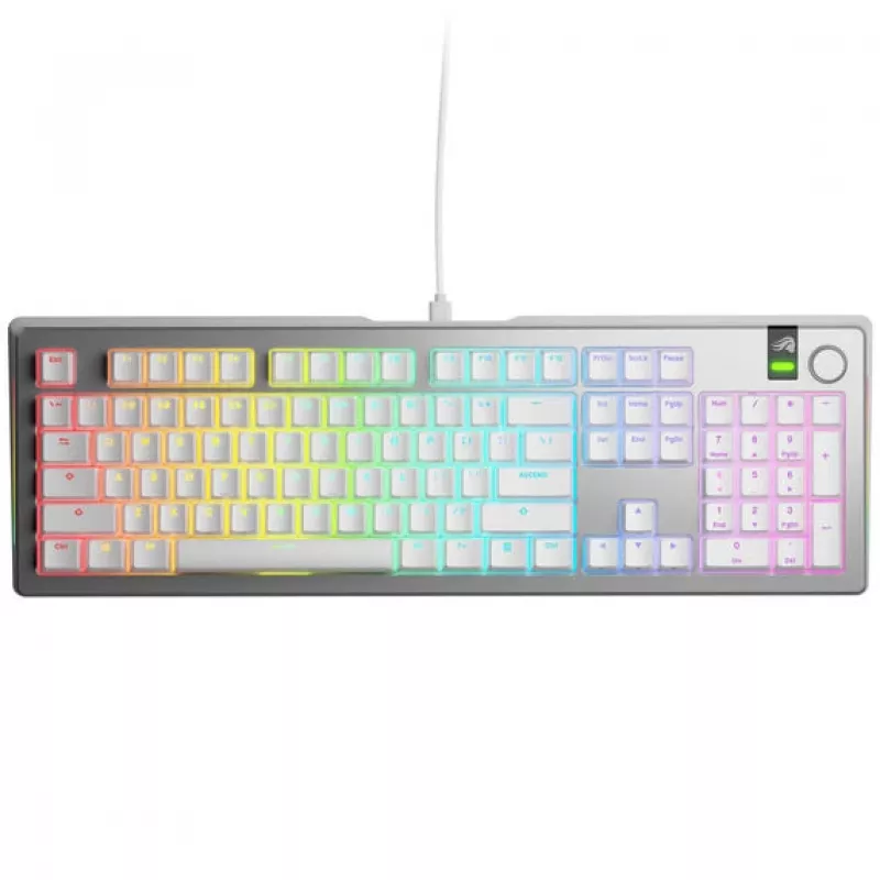 Mechanical Keyboard GLORIOUS GMMK 3 Pro 100% Pre-Built ANSI US layout, Fox Switches, Silver