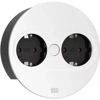 Socket Outlet Bachmann 946.008 2 x Type F Silver Desktop Embedded