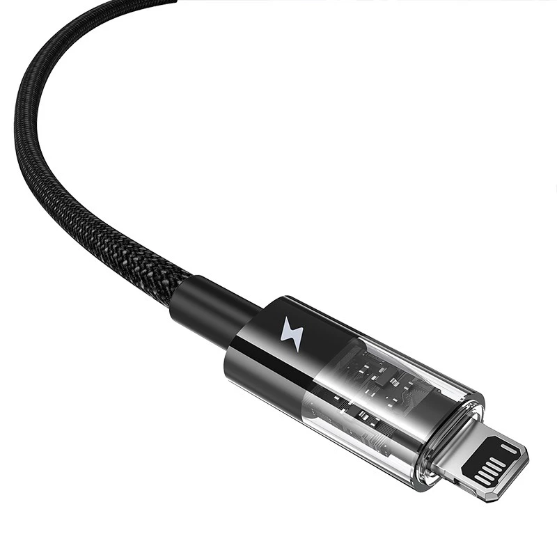 Baseus Gem USB to IP 2.4A fast charging cable 2 m Black