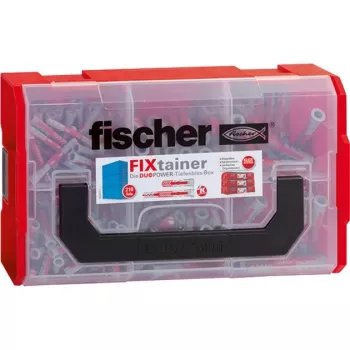Fischer FIXtainer -DUOPOWER short / long - dowel - light gray / red - 210 pieces