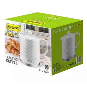 Feel-Maestro MR067 electric kettle 1.2 L 1200 W White
