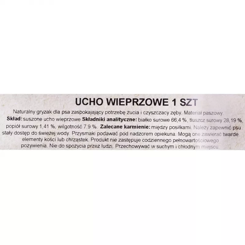 Dog chew PETMEX Pork Ear 40 g — natural pork ear dental treat for medium and large dogs