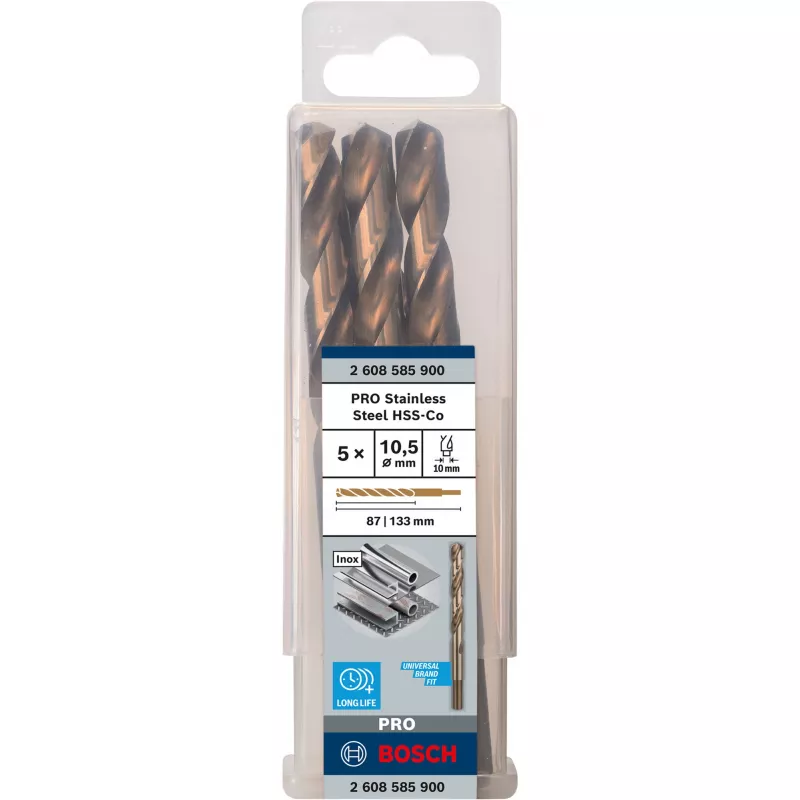 Twist Drill Bits Bosch HSS Cobalt 2608585900 5 Piece Set