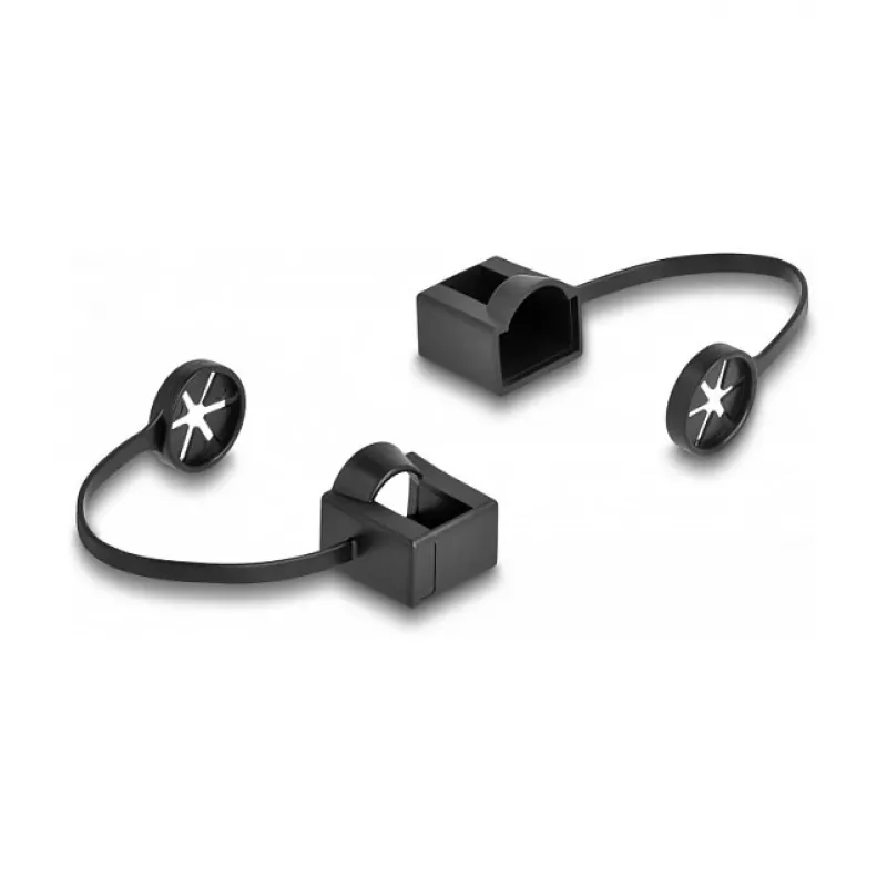 DeLOCK Dust Cover for RJ45 plug with mounting clip 50 pieces set coloured