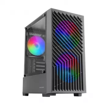 PC Case TACENS Mars Gaming MC-VORTEX Mini Tower Mini-ITX/Micro-ATX Tempered Glass Black, 3x120mm, 27.3 cm GPU, 162 mm CPU cooler