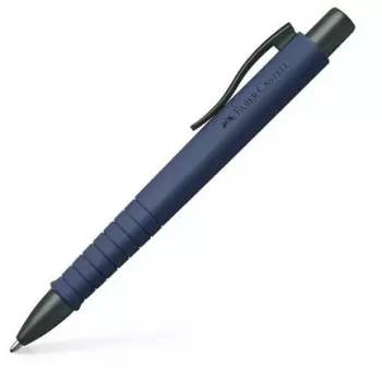 Ballpoint pen a.w. faber-castell 241189 — clip-on retractable, blue ink, extra bold tip, navy body, 1 pc