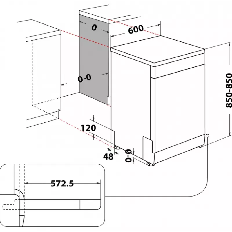 Indesit D2F HD624 AS dishwasher Freestanding 14 place settings