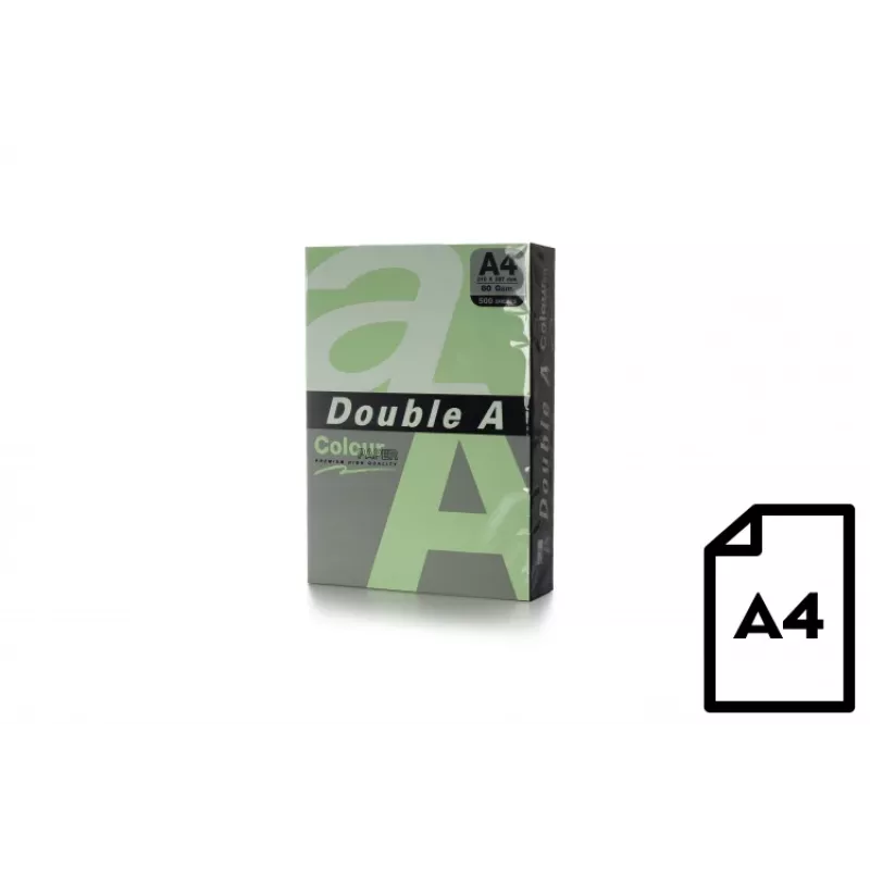 Colour paper Double A, 80g, A4, 500 sheets, Emerald