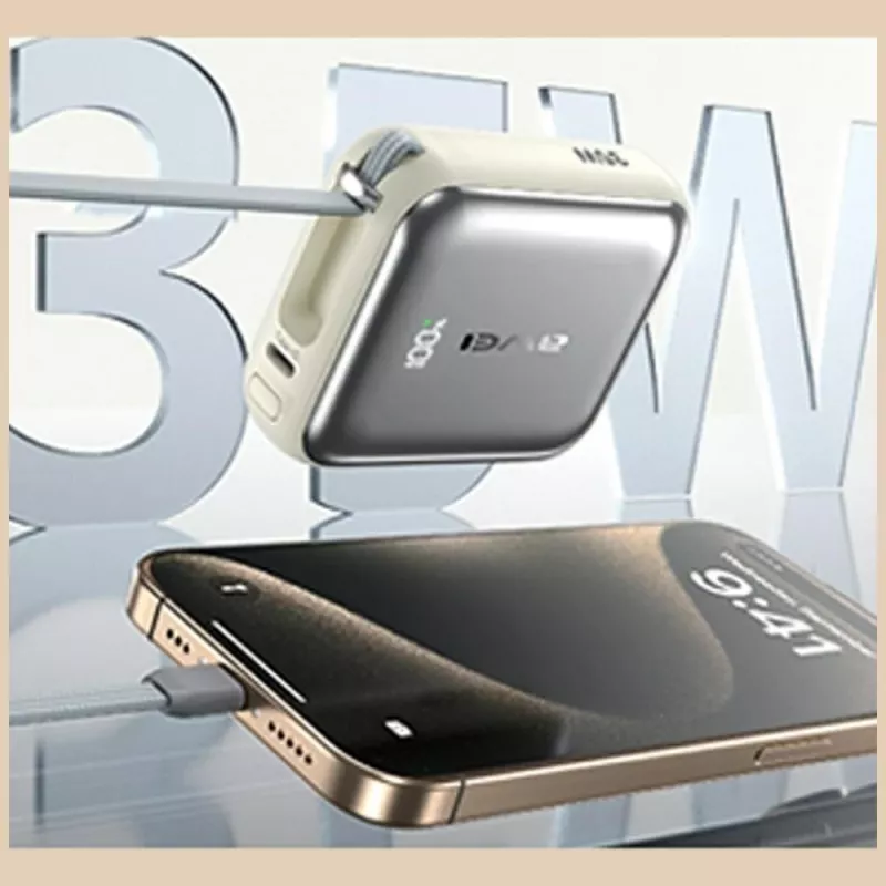 Power bank Awei AS-181 10000mAh 35W with built-in cable