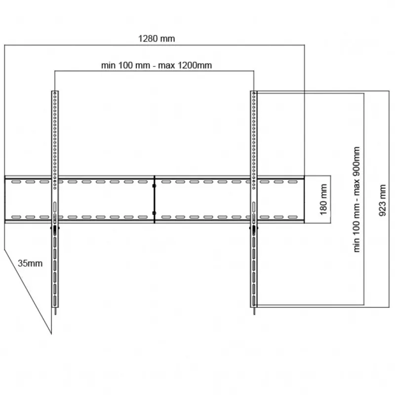 LCD holder AR-97XXL 70-120 inches 140KG 1200x900