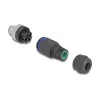 DeLOCK M12 Connector A-coded 4 pin male screw connection 60533