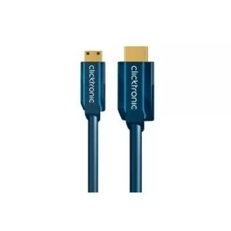 Mini-HDMI+Adapter Cable m. Ethernet(HDMI A/HDMI Mini C) - 2,0m high-speed adapter HDMI to Mini-HDMI