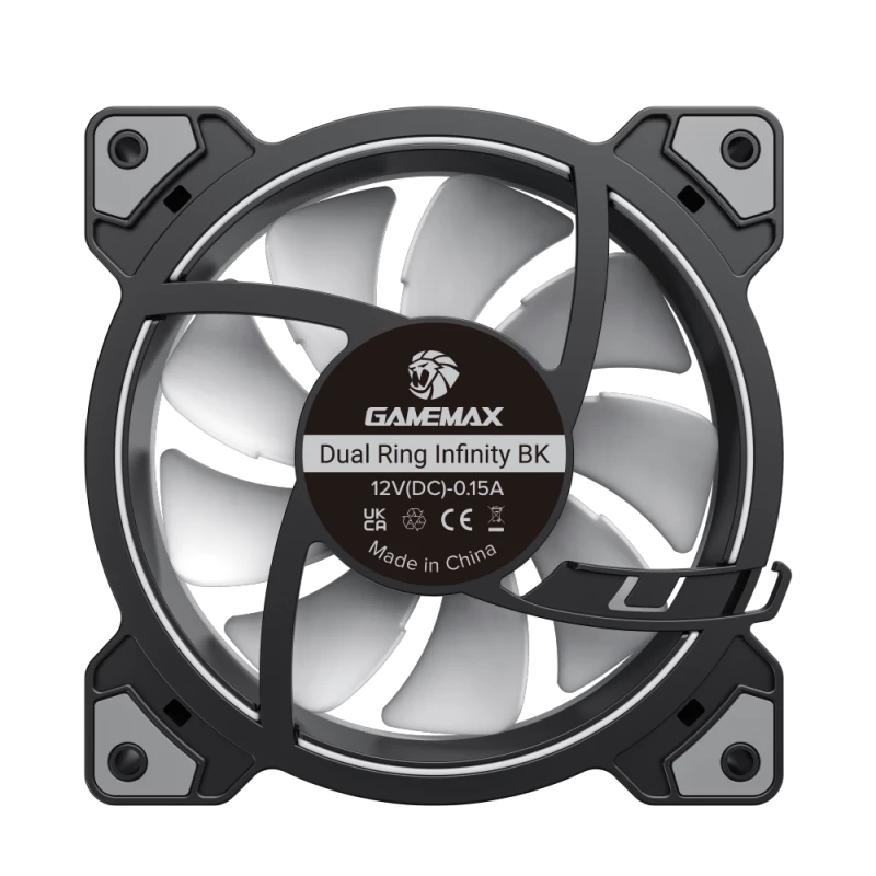 Gamemax | Case fan | DUAL RING INFINITY | Black
