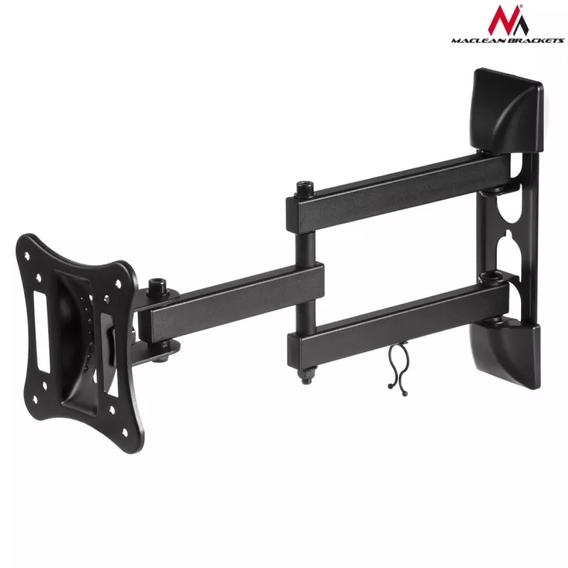 Wall TV/monitor mount MACLEAN MC-719, for screens up to 68.6 cm (27 inch), 15 kg max, VESA 100x100, black