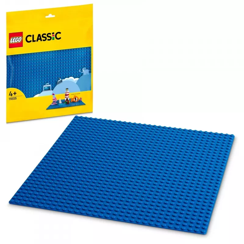 LEGO building plate 11025 — blue baseplate 32x32 studs, 250×250 mm