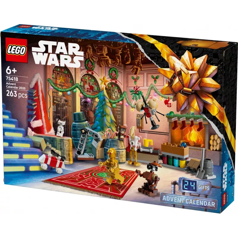 Construction toy LEGO Star Wars Advent Calendar 2025 — set 75418, seasonal buildable minifigures and models