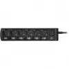 Brennenstuhl Power Strip individually switchable 6-way - to 6 different devices switch individually with ease, 2m Cable, black