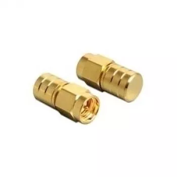 Cable gender changer DELOCK 88712 — SMA connectors, gold-plated contacts, gold colour