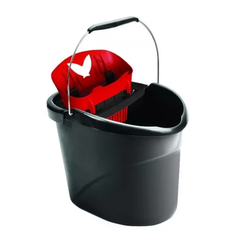 Bucket with mop wringer Vileda 157870 — black, 10 L, fits Ultramax & Ultramax XL, 380×300×380 mm