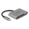 DeLOCK 61071 video cable adapter 0.1 m USB Type-C USB Type-C USB Type-A HDMI Grey
