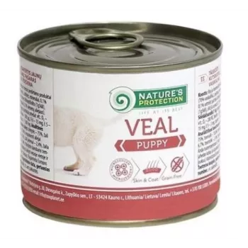 Wet puppy food nature’s protection Veal 200 g — complete grain-free meal for puppies
