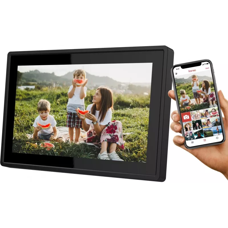 Digital photo frame SENCOR SDF1092B 10.1 inch touchscreen IPS 1280×800 Wi‑Fi 4.6GB MicroSD wall‑mountable