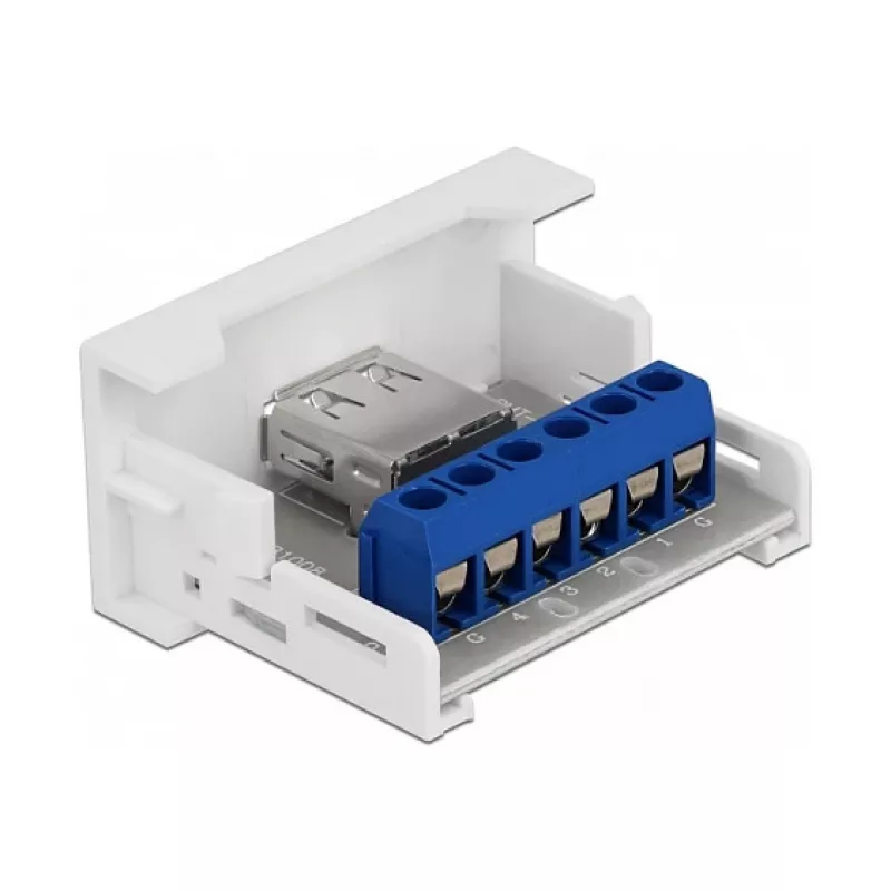 USB 2.0 Type-A Female to Terminal Block DeLOCK Easy 45 Module