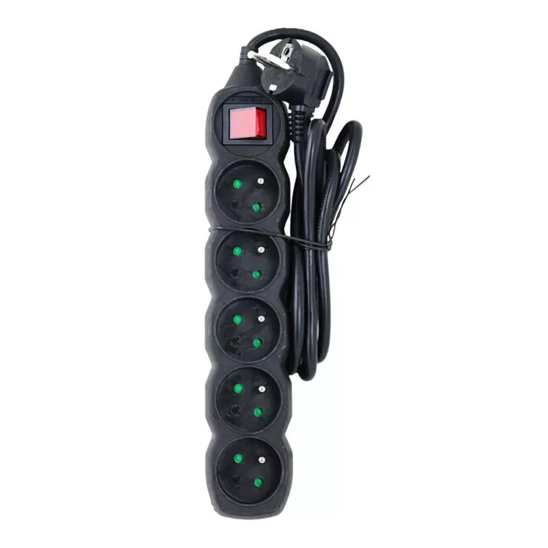 Power Extension Esperanza ELK214K 1.5 m cable 5 Type E outlets Indoor Black