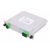 Optical PLC Splitter 1:2 SC/APC Slot Type, Extralink, black ABS