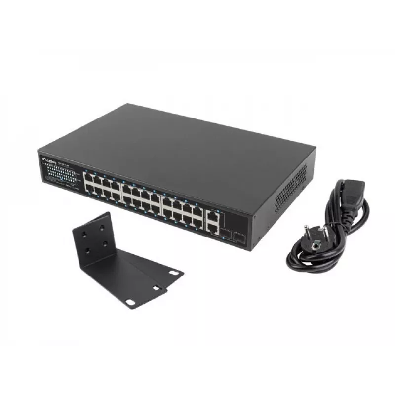 Lanberg RSFE-24P-2C-250 Network Switch Unmanaged Gigabit Ethernet (10/
