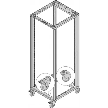 SCHROFF Lenkrollen conductive, ESD Widerstand < 10 kOhm nach EN 12528 - LENKROLLEN LEITF. 300KG 100D (27230110)