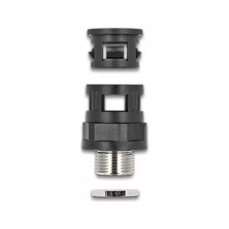 Conduit coupling DeLOCK 60454 M20 brass external thread black