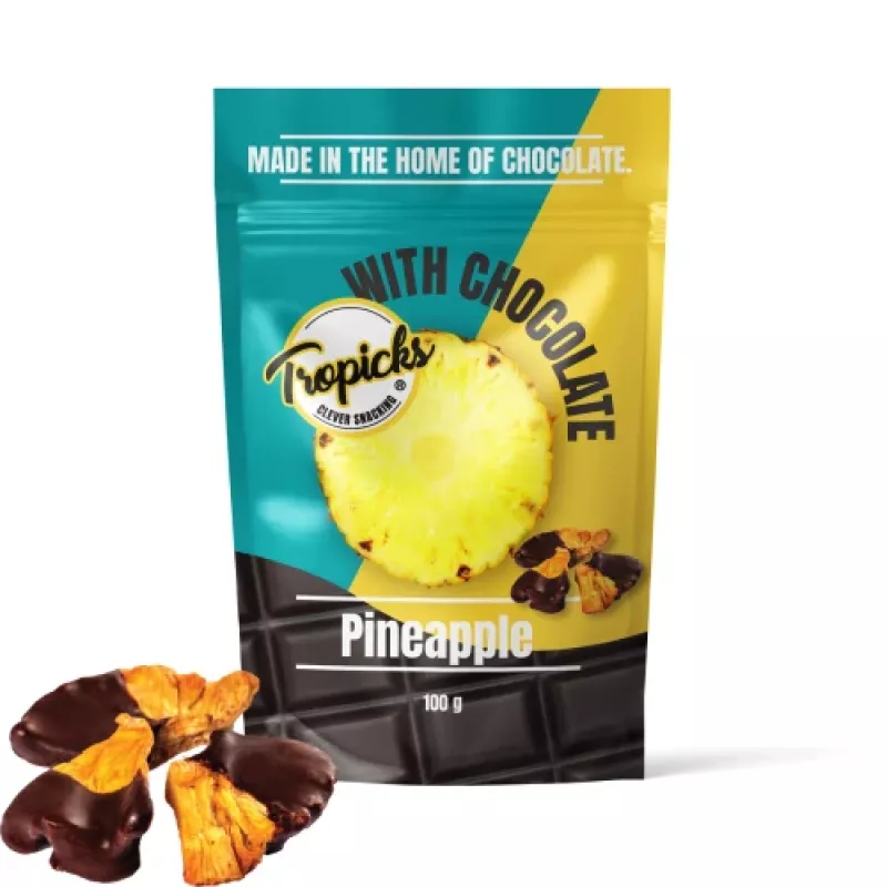 Tropicks Dried pineapple with chocolate 100 g