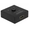 DeLock HDMI 2 - 1 bidirectional 4K 60 Hz compact - Retail Box - Video/Audio-Switch - 2 x HDMI - Desktop (64072)